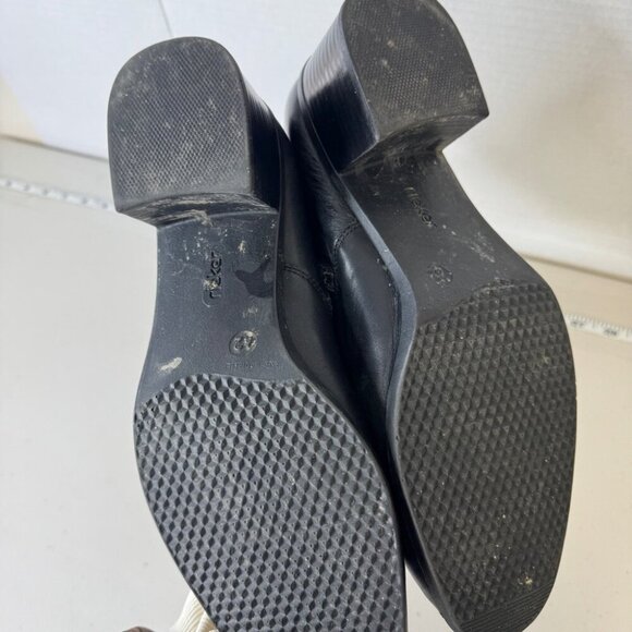 Rieker Greta Black Fleece Lined Leather Block Heeled Ankle Boots Size 42 - Picture 11 of 16